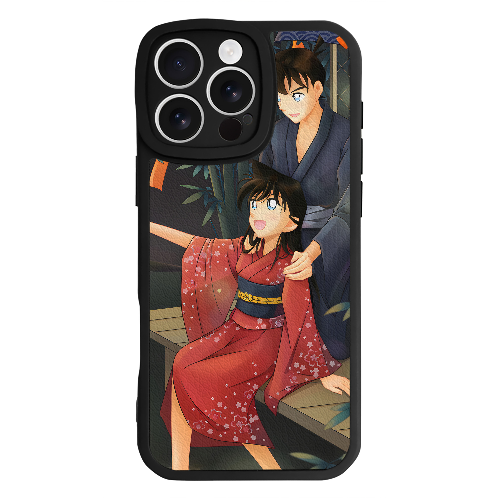 （画像用） 名探偵コナン Detective Conan 【iPhone 16シリーズ対応】シリコンスマホケース（レザー調） 材質：シリコン